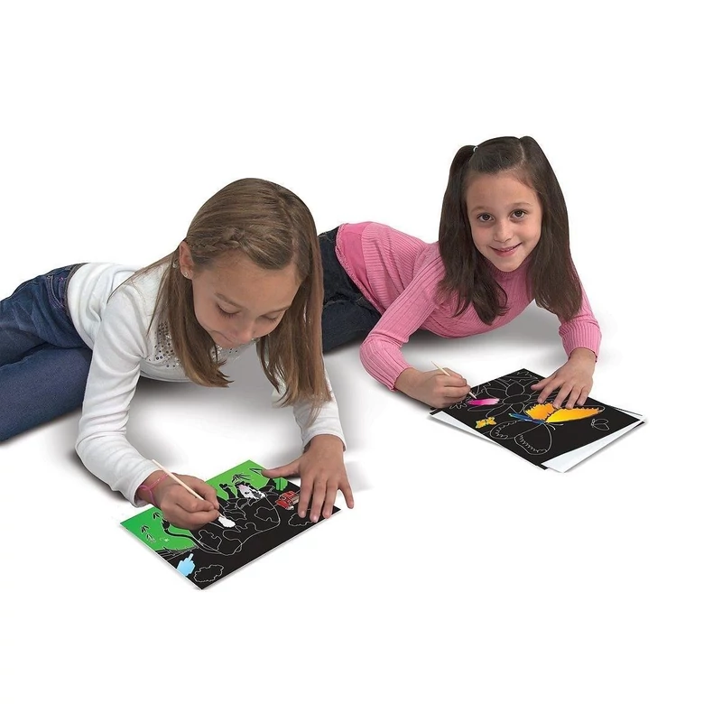 Melissa & Doug Kreatív játék képkarc, pillangók és virágok
