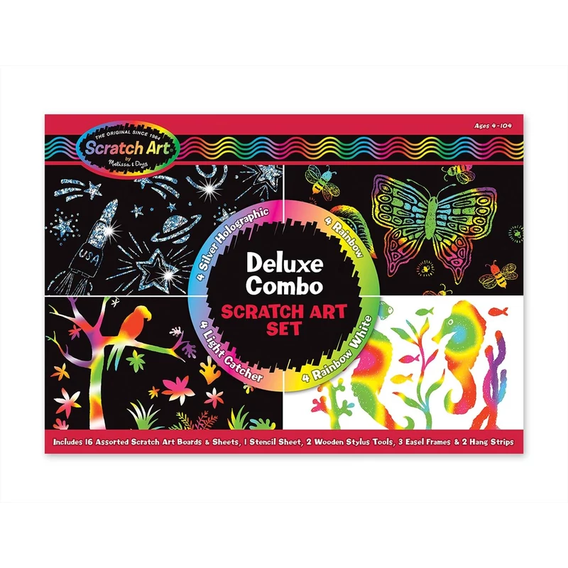 Melissa & Doug Kreatív játék, Képkarc, deluxe szett