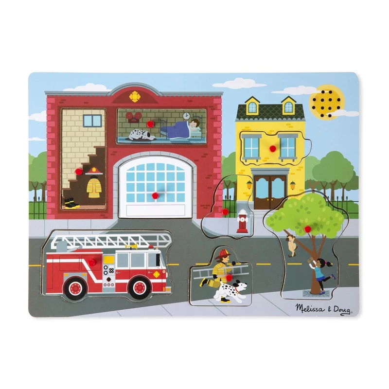 Melissa & Doug Hangos puzzle, Tűzoltóállomás