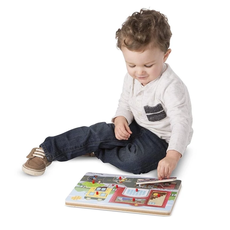 Melissa & Doug Hangos puzzle, Tűzoltóállomás