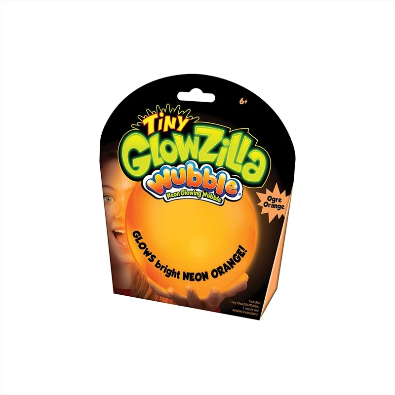 Világító Tiny Glowzilla Wubble, 30 cm - neon narancs