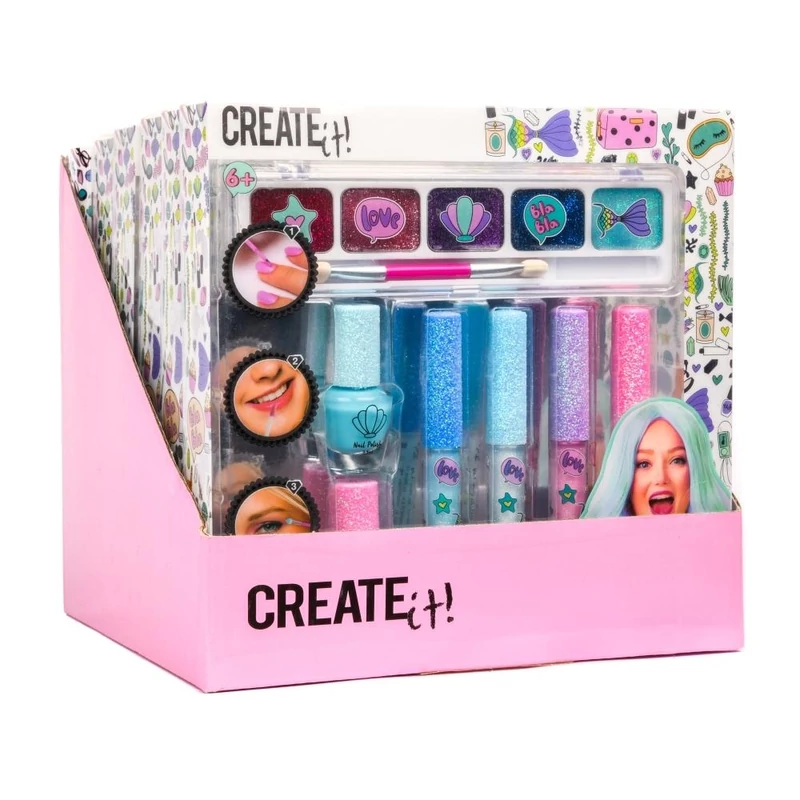 Canenco Create It! Make-Up szett csillámos sellő színekkel