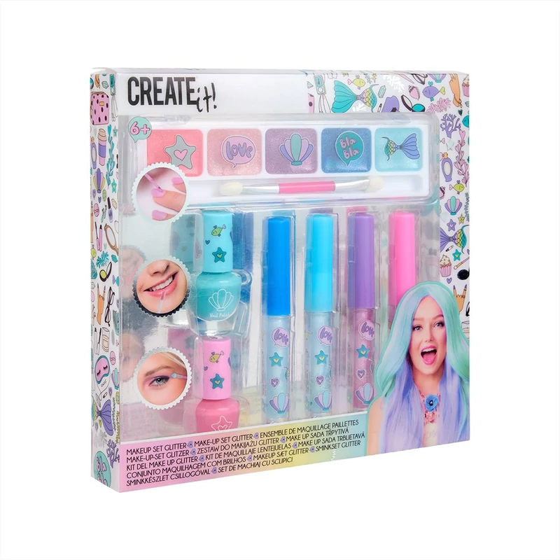 Canenco Create It! Sellő make-up szett csillámos színekkel