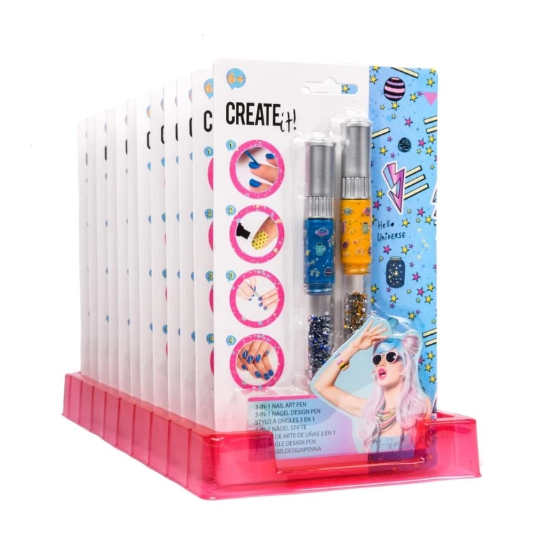 Canenco Create It! Mintás körömművész toll 3 az 1-ben 2 darabos szett (2 féle)