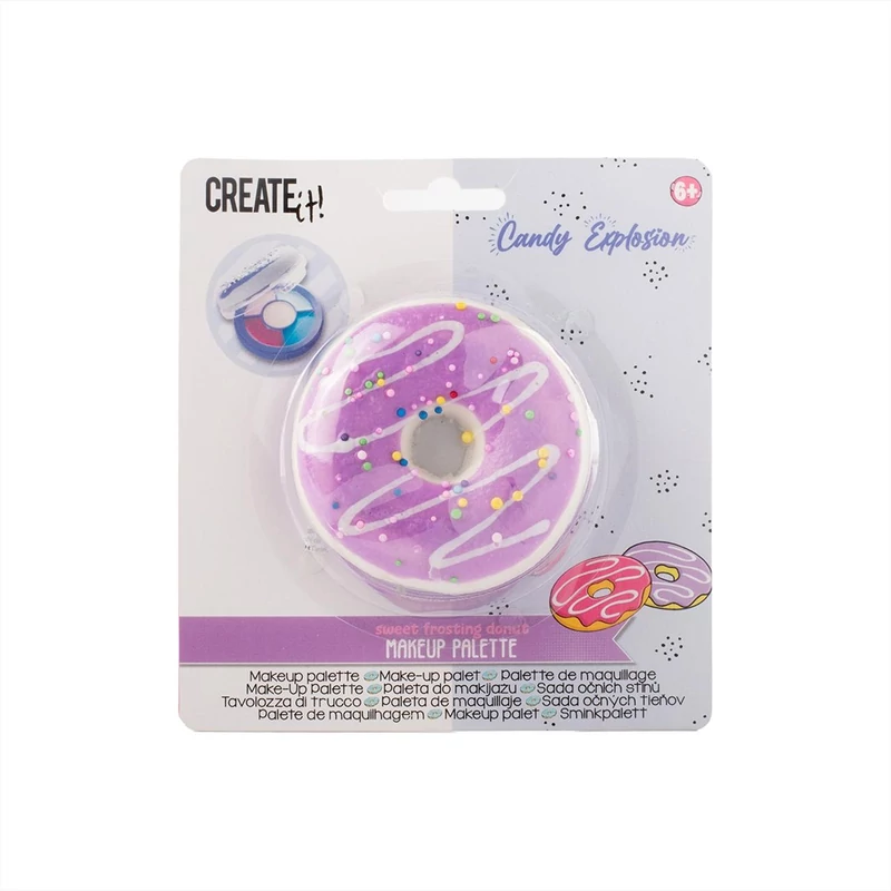 Canenco Create It! Candy sminkpaletta fánkban - lila