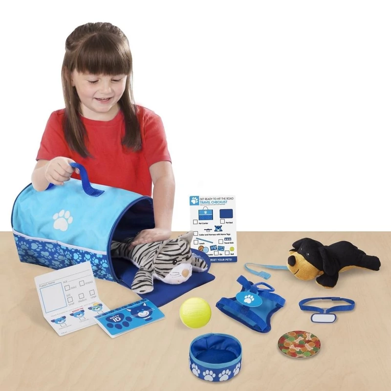 Melissa & Doug Szerepjáték, Kisállat hordozó és utazó szett