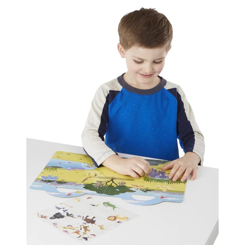Melissa & Doug Kreatív játék, Pufi matrica készlet, szafari