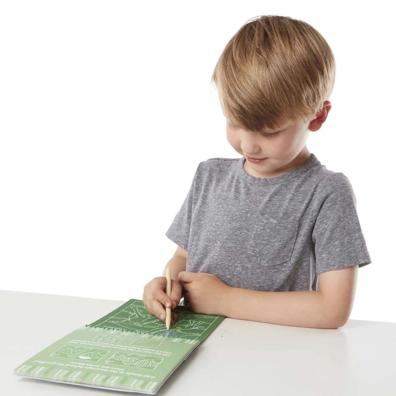 Melissa & Doug Kreatív játék, Képkarc füzet, szafari