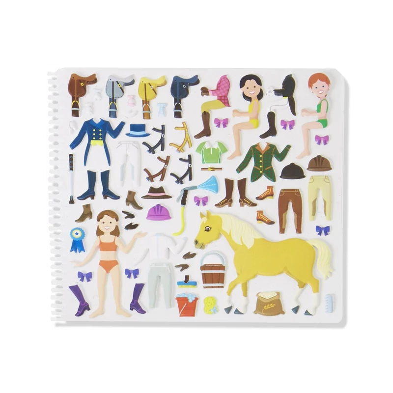 Melissa & Doug Kreatív játék, Pufi matrica készlet, lovas klub
