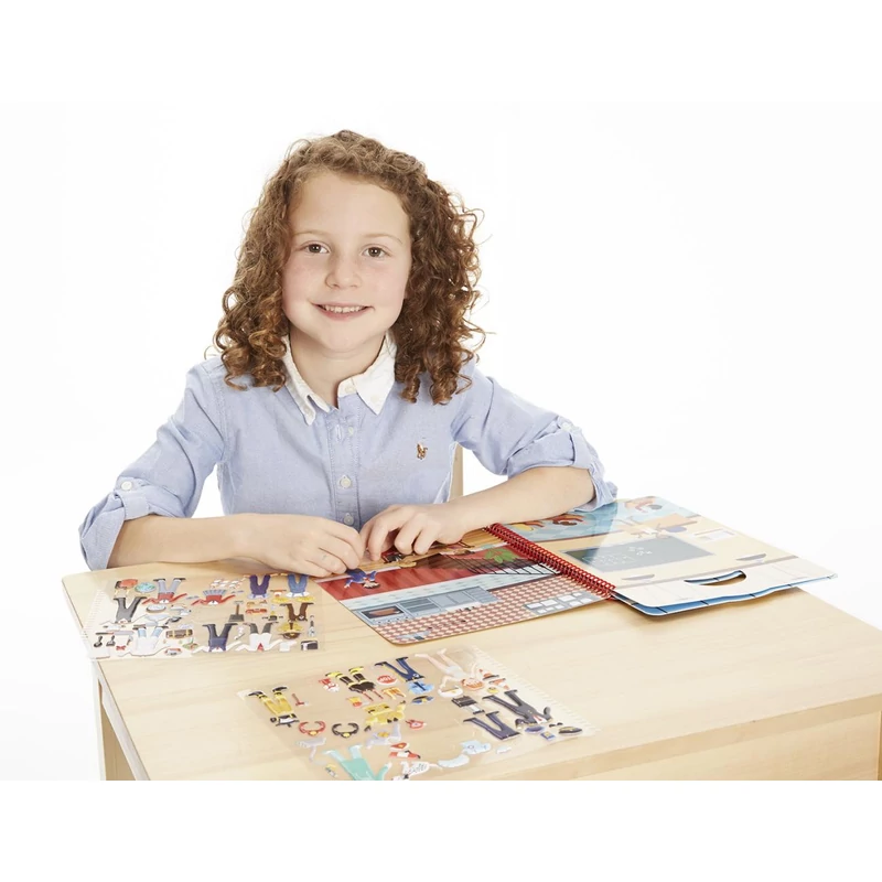 Melissa & Doug Kreatív játék, Pufi matrica készlet, foglalkozások