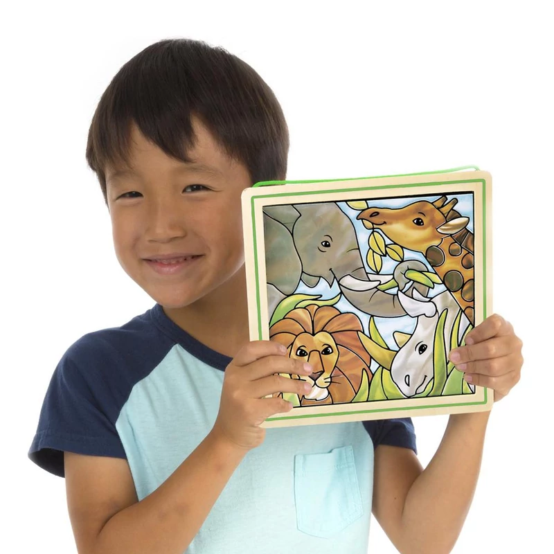 Melissa & Doug Kreatív játék, Ólomüveg képkészítő készlet, szafari