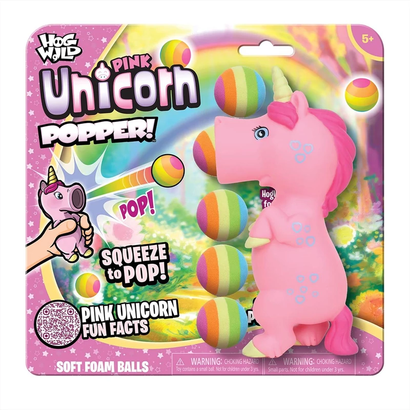 Zing Popper - Rózsaszín unikornis kilövő labdákkal