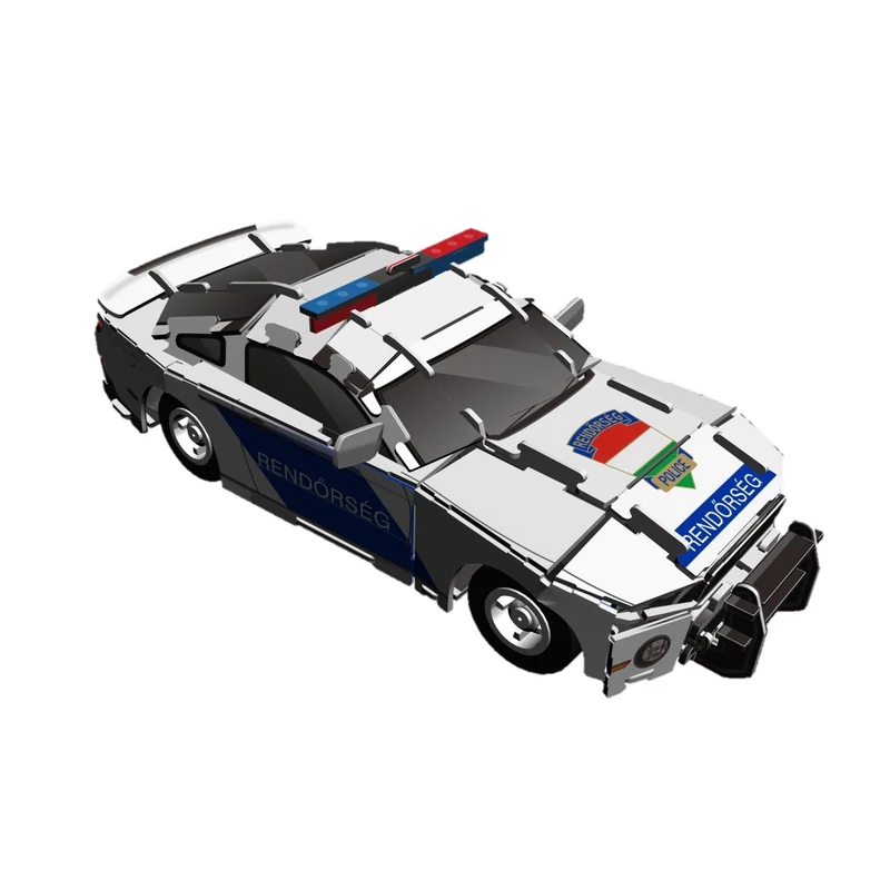 Hátrahúzható 3D puzzle - rendőrautó