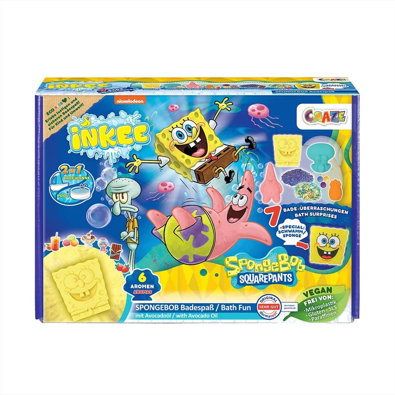 Craze Inkee vegán fürdő nagy szett -  Spongya Bob
