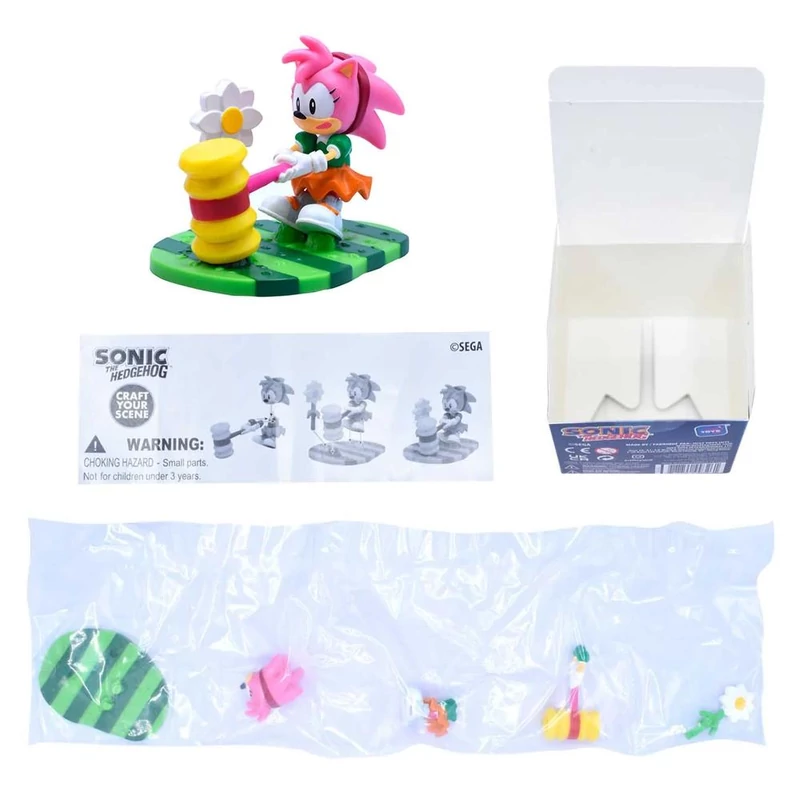 Sonic meglepetés figura összeépíthető jelenettel