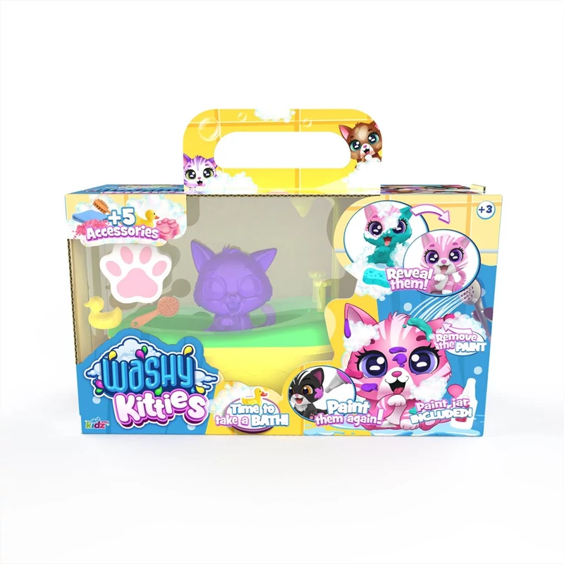 Washy Friends Color Reveal Pancsoló cicusok káddal és 5 kiegészítővel - Pinki