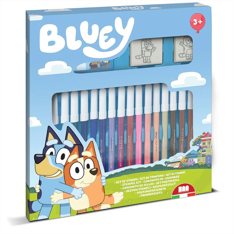 Multiprint Bluey nyomdakészlet filcekkel, 18 db-os