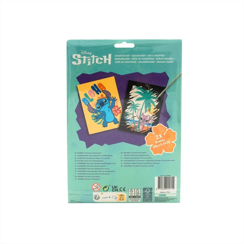 Canenco Stitch képkarc poszter, 29x15 cm, 2 db-os