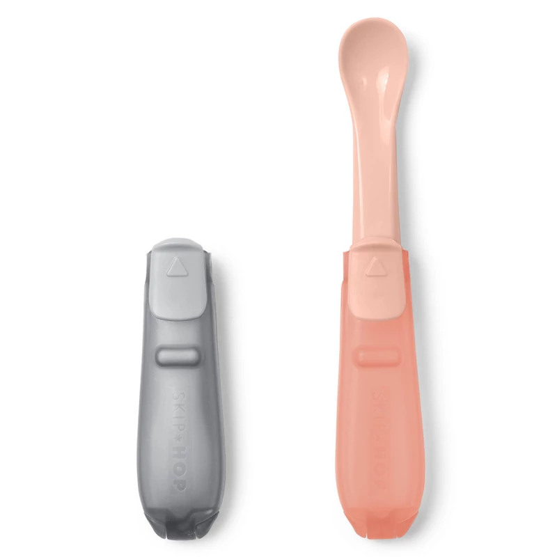 Skip Hop Easy-Fold utazási kanál 2db szürke/pink