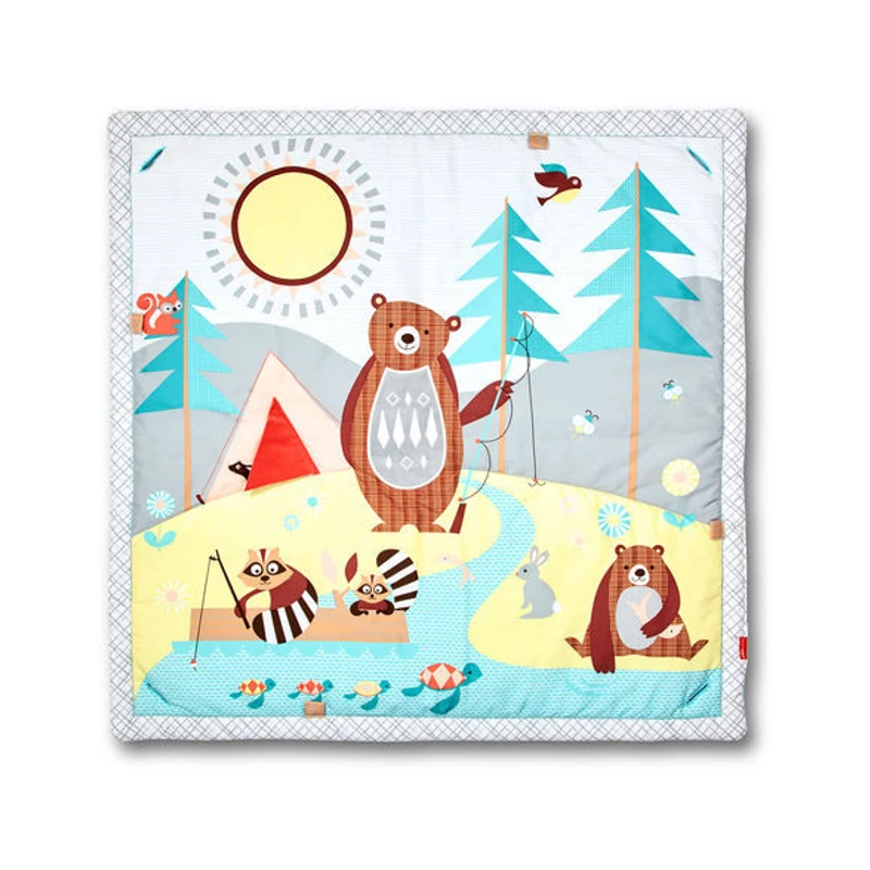 Skip Hop játszószőnyeg játékhíddal Camping Cub
