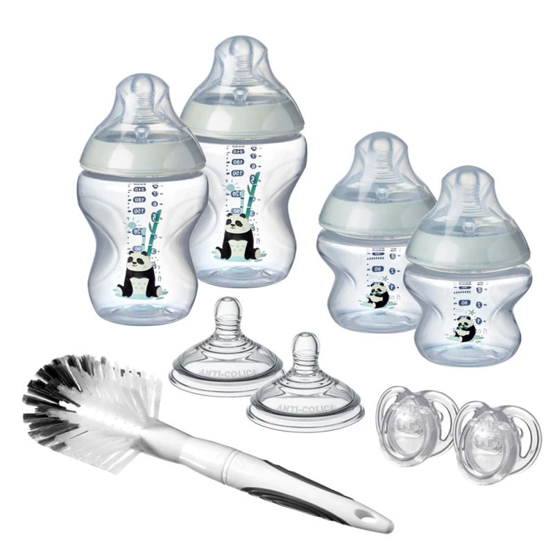 Tommee Tippee újszülött cumisüveg kezdő szett CTN (9 db) szürke panda
