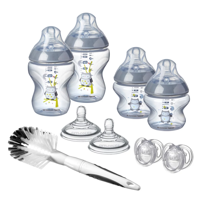 Tommee Tippee újszülött cumisüveg kezdõ szett CTN (9 db) szürke bagoly