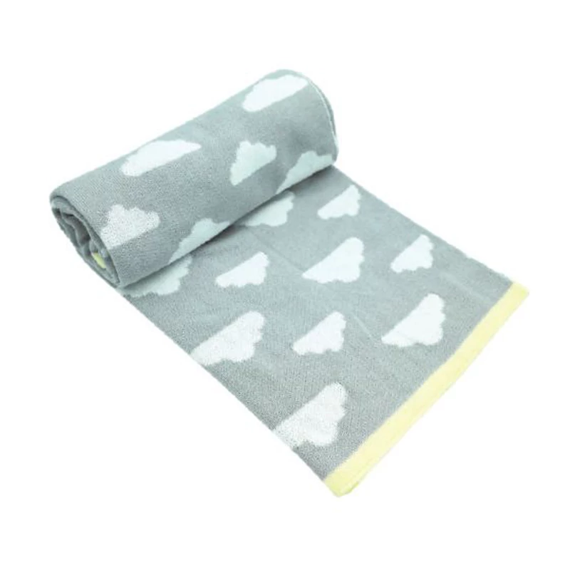 Kikkaboo takaró kötött Jacquard 75x100cm felhős szürke