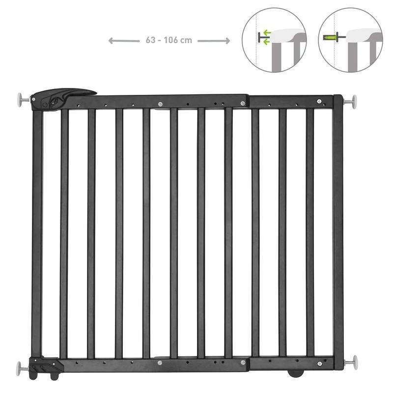 Badabulle ajtórács Deco Pop fa 63-106 cm fekete B025227