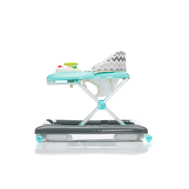 Fillikid bébikomp BG1632 szürke/menta cikkcakkos üléssel