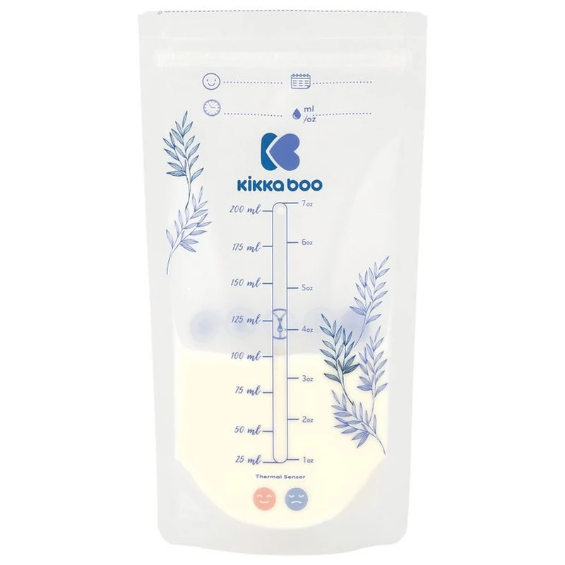 Kikkaboo anyatejtároló tasak 200ml 50db hõmérséklet érzékelõvel