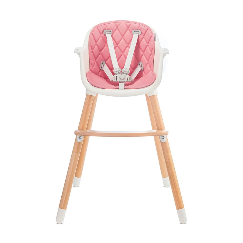 Kinderkraft etetõszék Sienna 2in1 fa lábbal pink