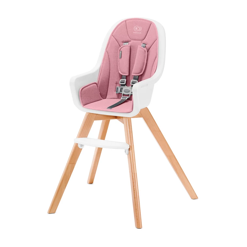 Kinderkraft etetõszék Tixi 2in1 fa lábbal pink
