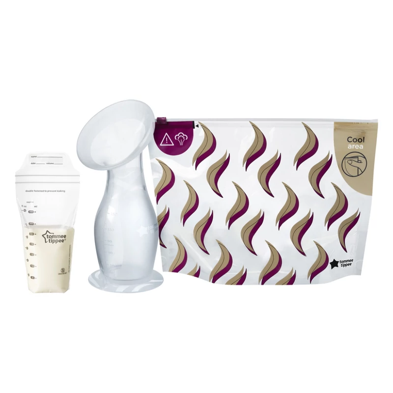 Tommee Tippee mellszívó Made for me szilikon, anyatejtárolóval és sterilizáló zacskóval *