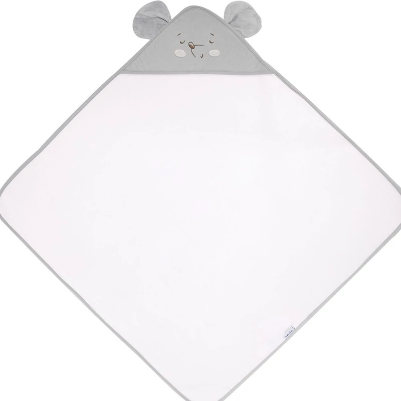 Kikkaboo fürdőlepedő kapucnis 90x90cm egeres szürke
