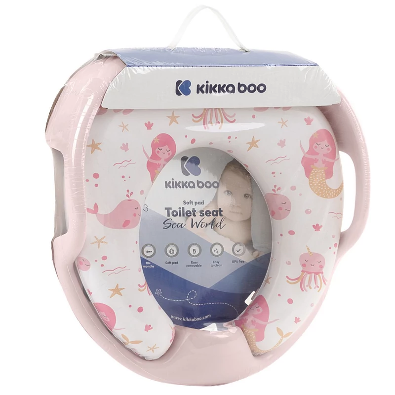 Kikkaboo wc szûkítő kapaszkodós puha Tenger pink