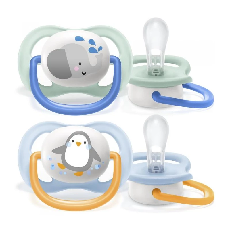 Philips AVENT játszócumi ultra air 0-6hó fiús állatos 2db