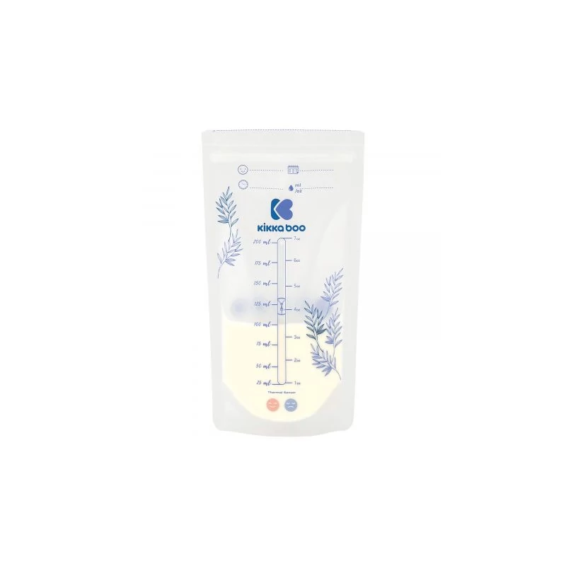 Kikkaboo anyatejtároló tasak 200ml 25db hőmérséklet érzékelővel