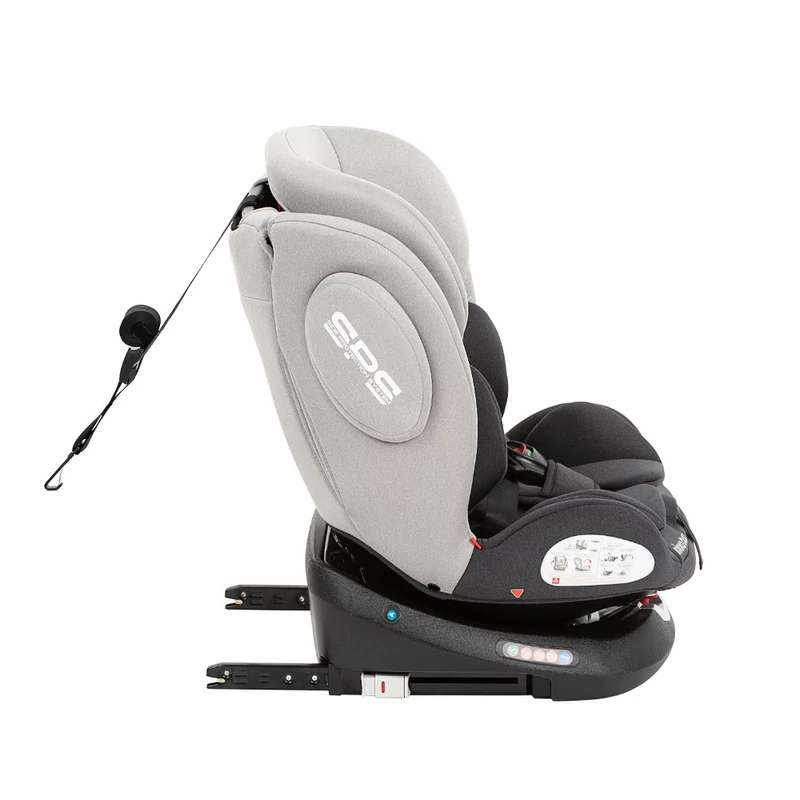 Kikkaboo gyerekülés Felix 360 Isofix 0-36 kg világosszürke