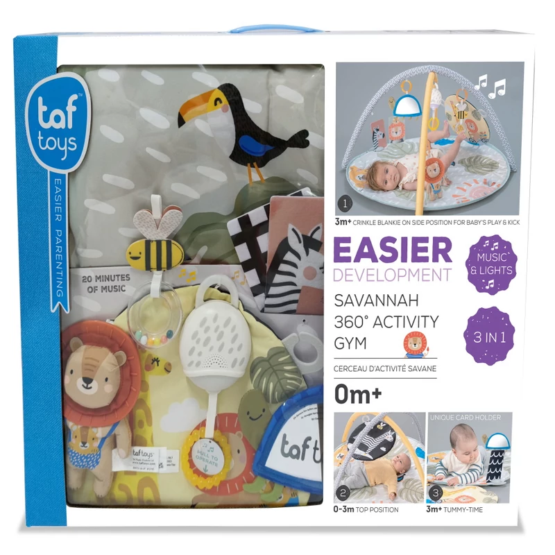 Taf Toys játszószőnyeg - játékhíddal Szavanna 360 12785