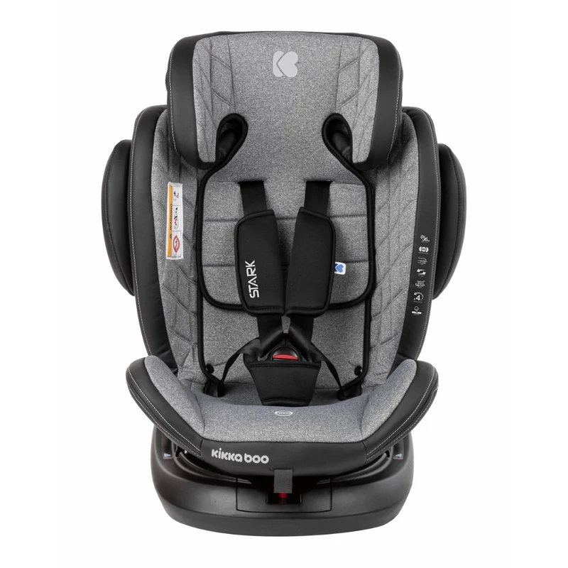 Kikkaboo gyerekülés Stark 360 Isofix 0-36 kg világosszürke