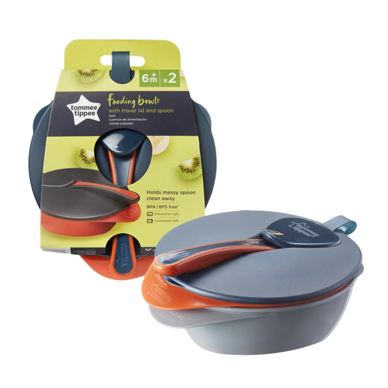 Tommee Tippee etetőtálka Feeding bowls tetővel és kanállal