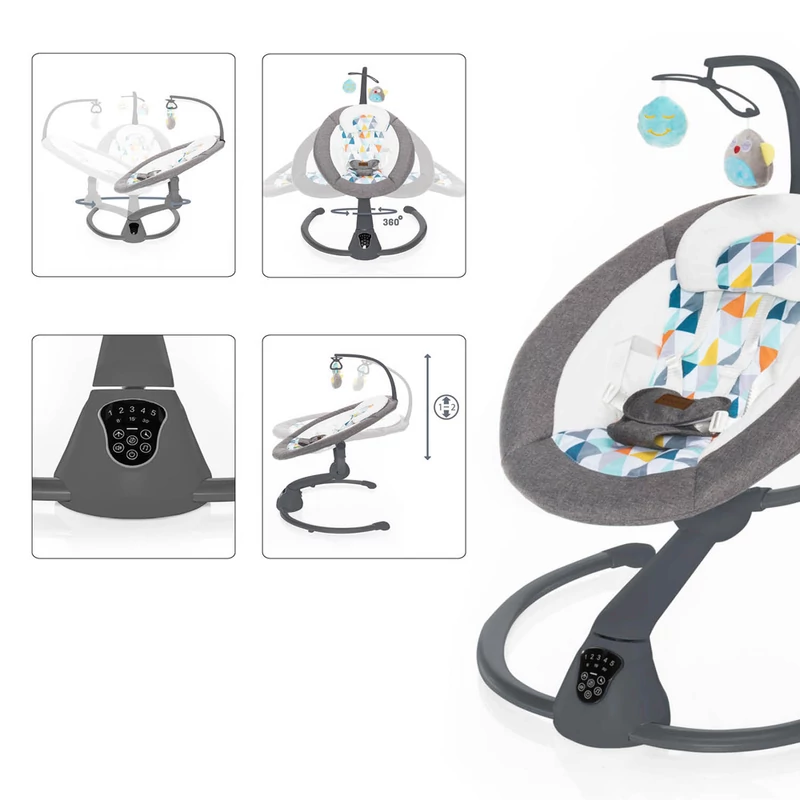 Zopa elektromos hinta - Lullaby - sötét vázzal Háromszögek