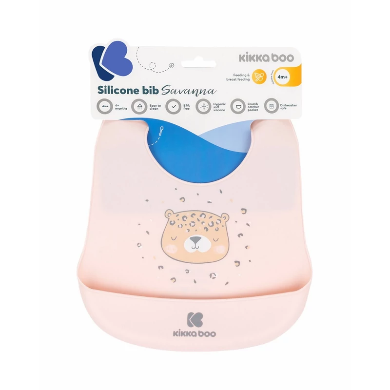 Kikkaboo előke szilikon Savanna Pink