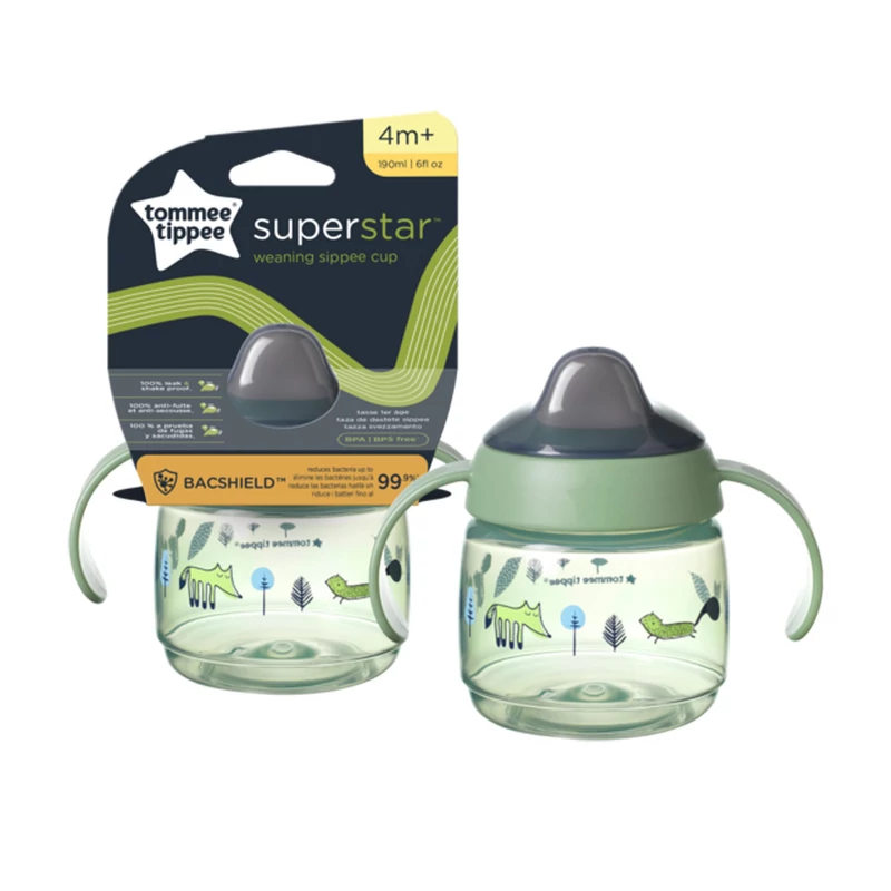 Tommee Tippee itatópohár - Superstar Weaning Sippee Cup csõrös 190ml 4hó zöld