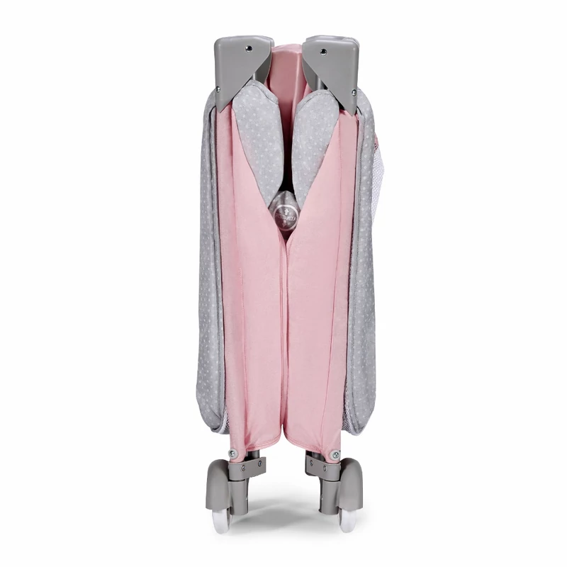 Kinderkraft utazóágy - Leody - állítható magasságú pink