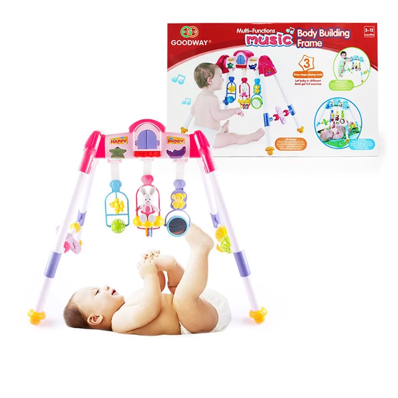 Baby Mix babatornáztató állvány zenélő De Lux pink