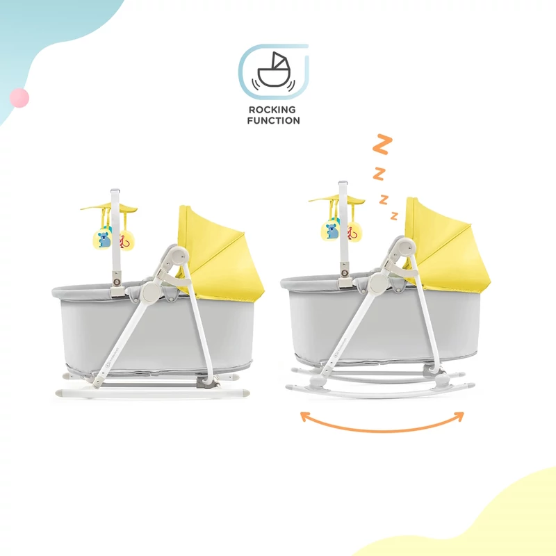 Kinderkraft 5in1 bölcső-babaágy-hinta-pihenőszék-szék - Unimo Up sárga