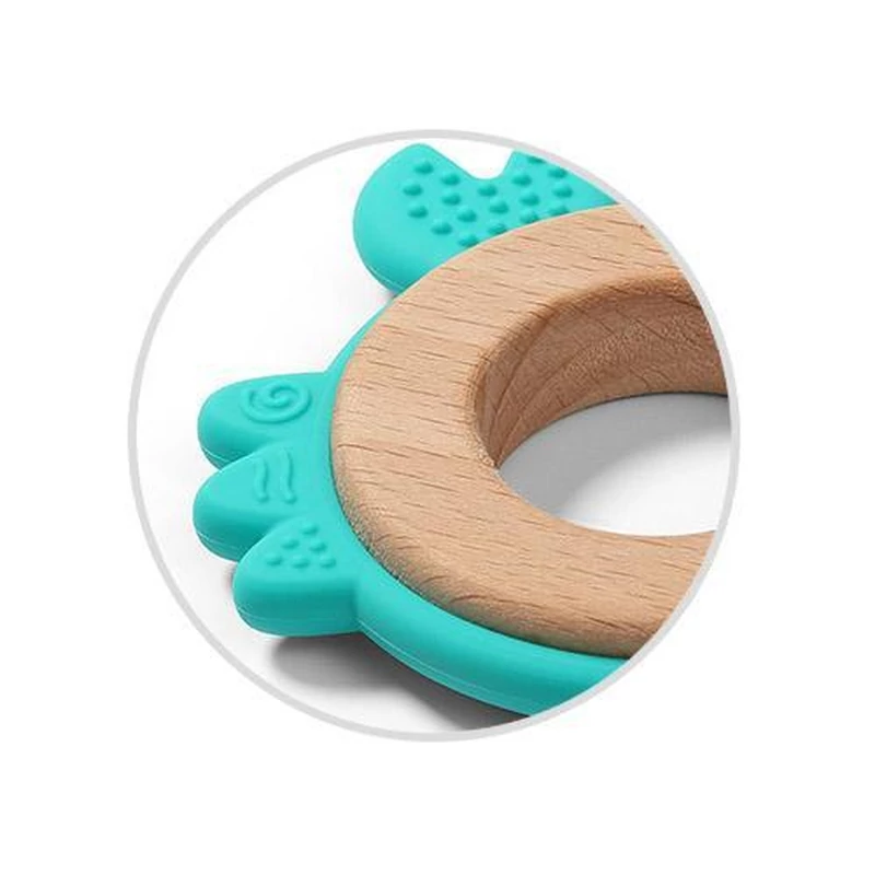 BabyOno rágóka - fa/szilikon  Crab 1075/02