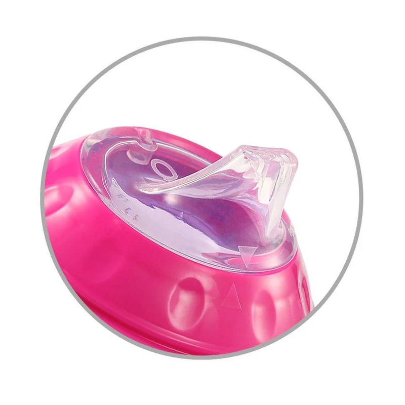 BabyOno itatópohár - csöpögésmentes puha csõrrel 3hó 180ml pink 1456/02