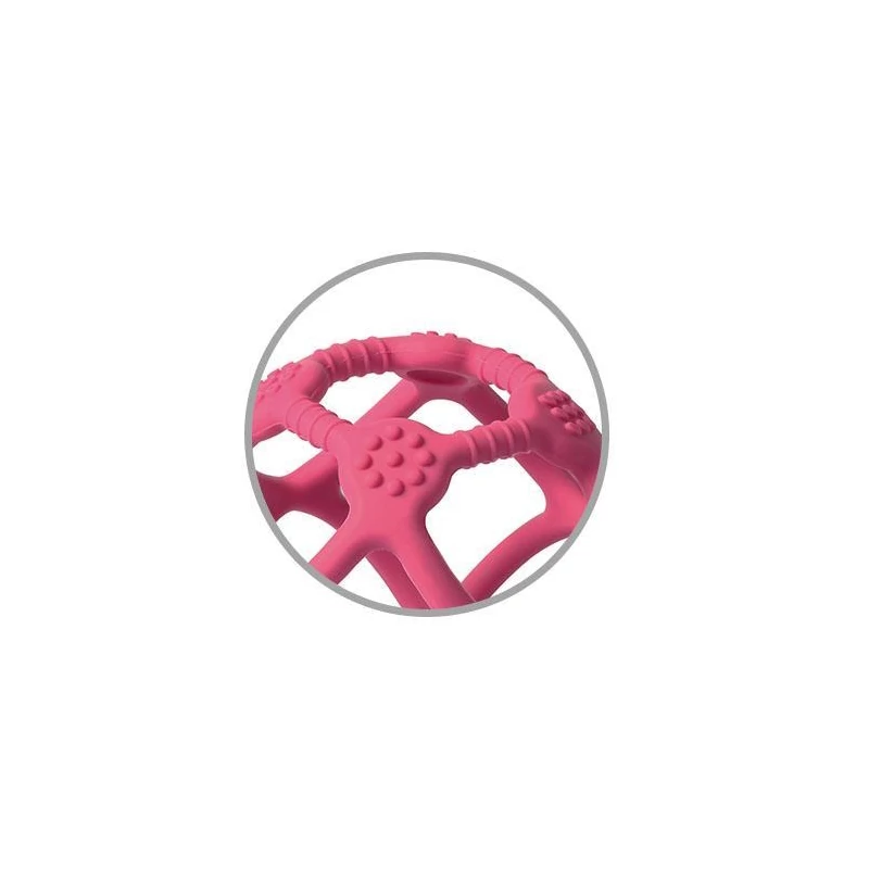 BabyOno rágóka - Ortho gömb szilikon pink 489/04